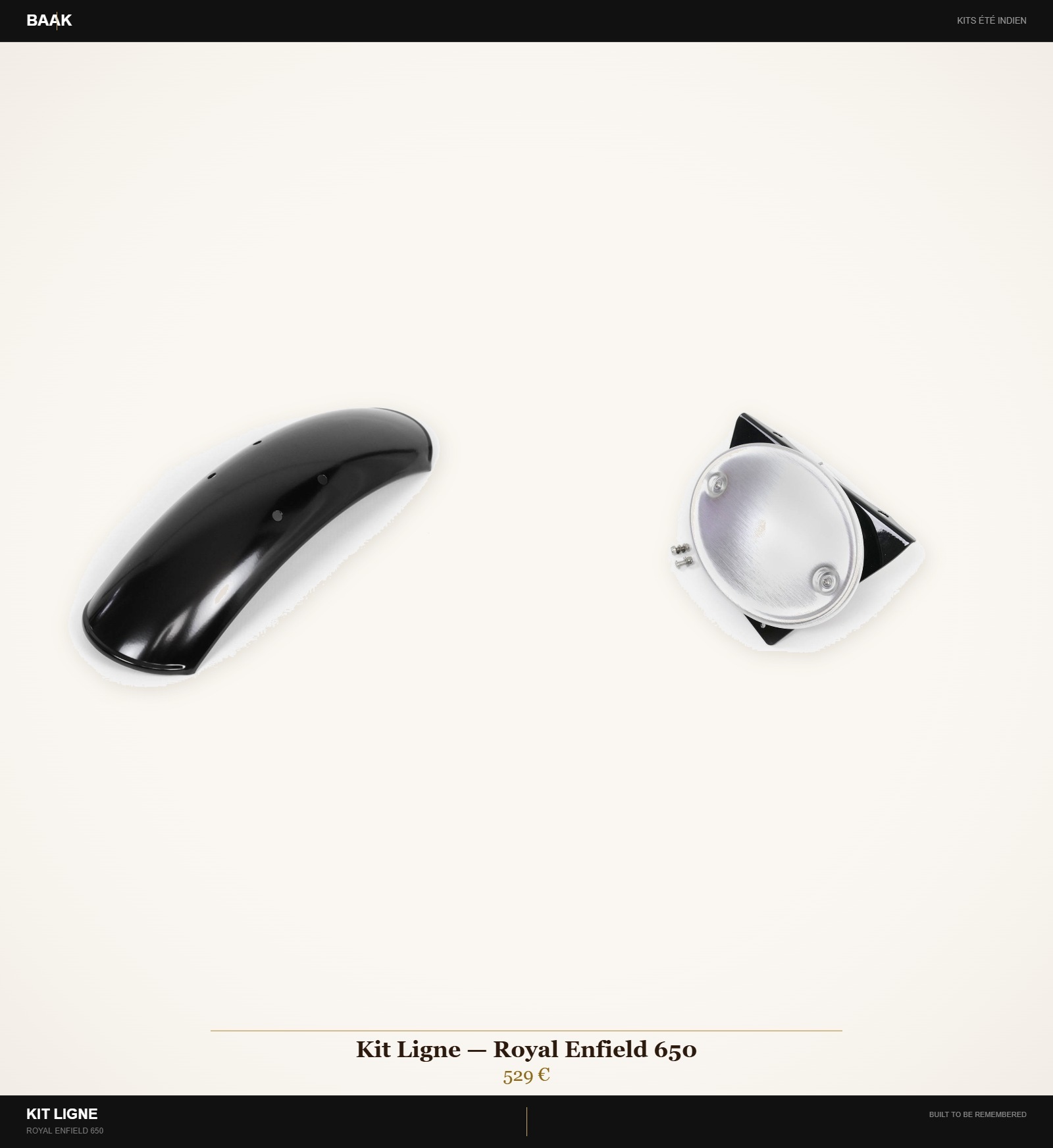 Kit Ligne Royal Enfield 650 — BAAK Été Indien 2026