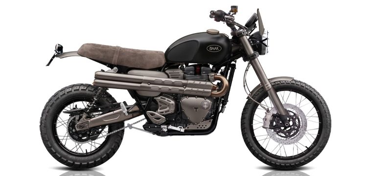 Triumph Scrambler 1200 XE/XC BAAK, silencieux inox brossé en position haute